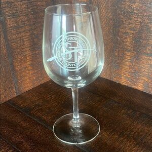 stones throw winery stemmed wine glass
